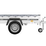 Remolque de coche UNITRAILER Garden Trailer 200 KIPP 200x106 cm con rueda jockey y lona (750 kg)