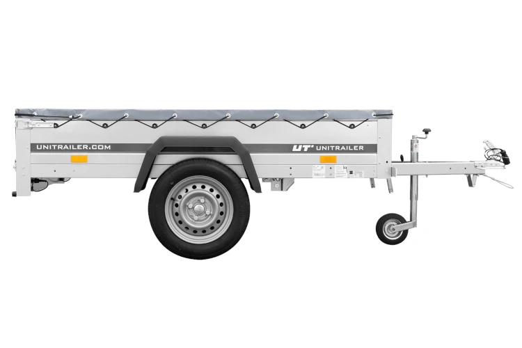 4181_1.webp Remolque de coche UNITRAILER Garden Trailer 200 KIPP 200x106 cm con rueda jockey y lona (750 kg) - Imagen 1