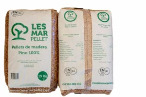 Palet de Pellet Lesmar 77 Sacos Certificado ENPLUS Pino 100% 15Kg - Imagen 2