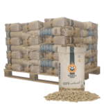 Palet de Madera de Pellets de Tejón 1/2 – 35 bolsas de 15 kg